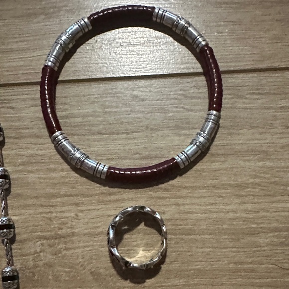 Brighton Silver and Red Swirl Necklace Set - Picture 4 of 5